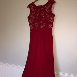 Red evening gown